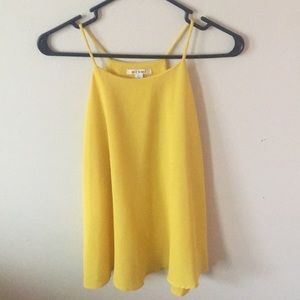 Yellow halter top blouse